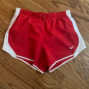 Red, Nike shorts